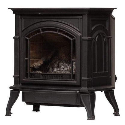 Breckwell BH32VF 26" Black Finish Freestanding Millivolt Control, Propane Gas Vent Free Cast Iron Stove With Logs