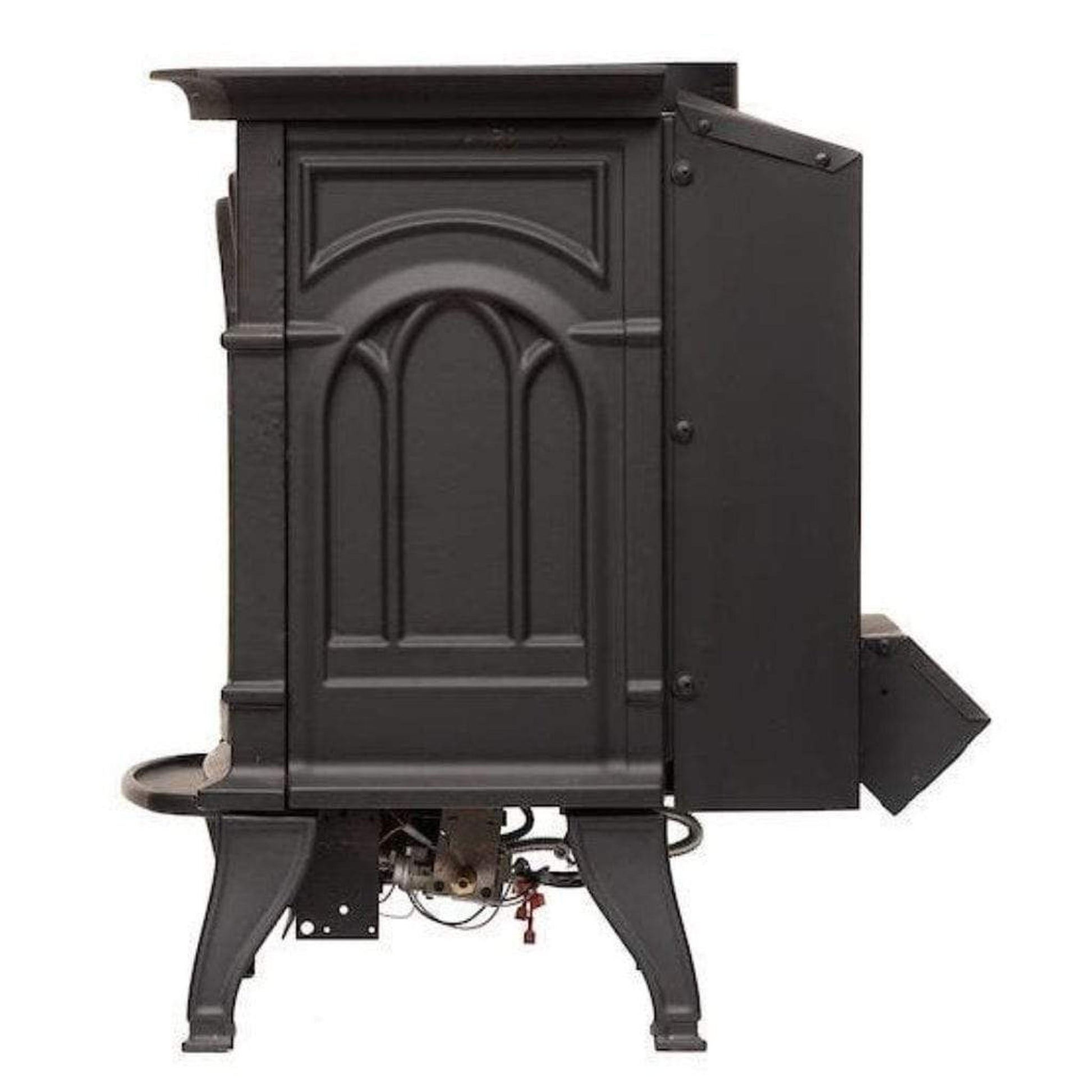 Breckwell BH32VF 26" Black Finish Freestanding Millivolt Control, Natural Gas Vent Free Cast Iron Stove With Logs
