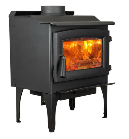 Breckwell CH11 22" Black Finish Freestanding Wood Burning Stove on Legs With Blower
