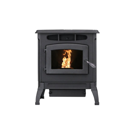 Breckwell Classic Cast 25" Black Enamel Finish Pellet Stove With Ignitor