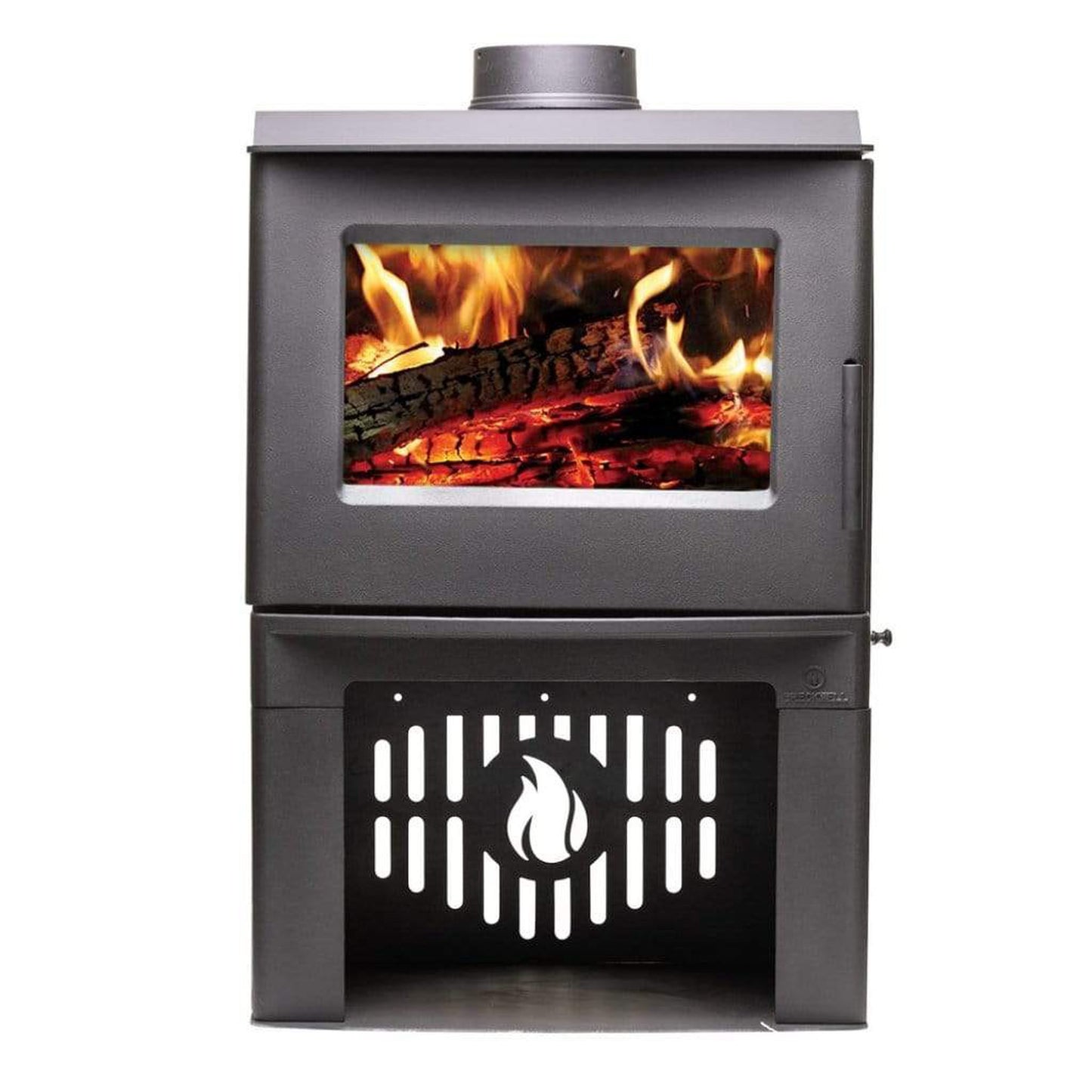 Breckwell SW1.2 23" Black Finish Freestanding Wood Burning Small Stove on Pedestal
