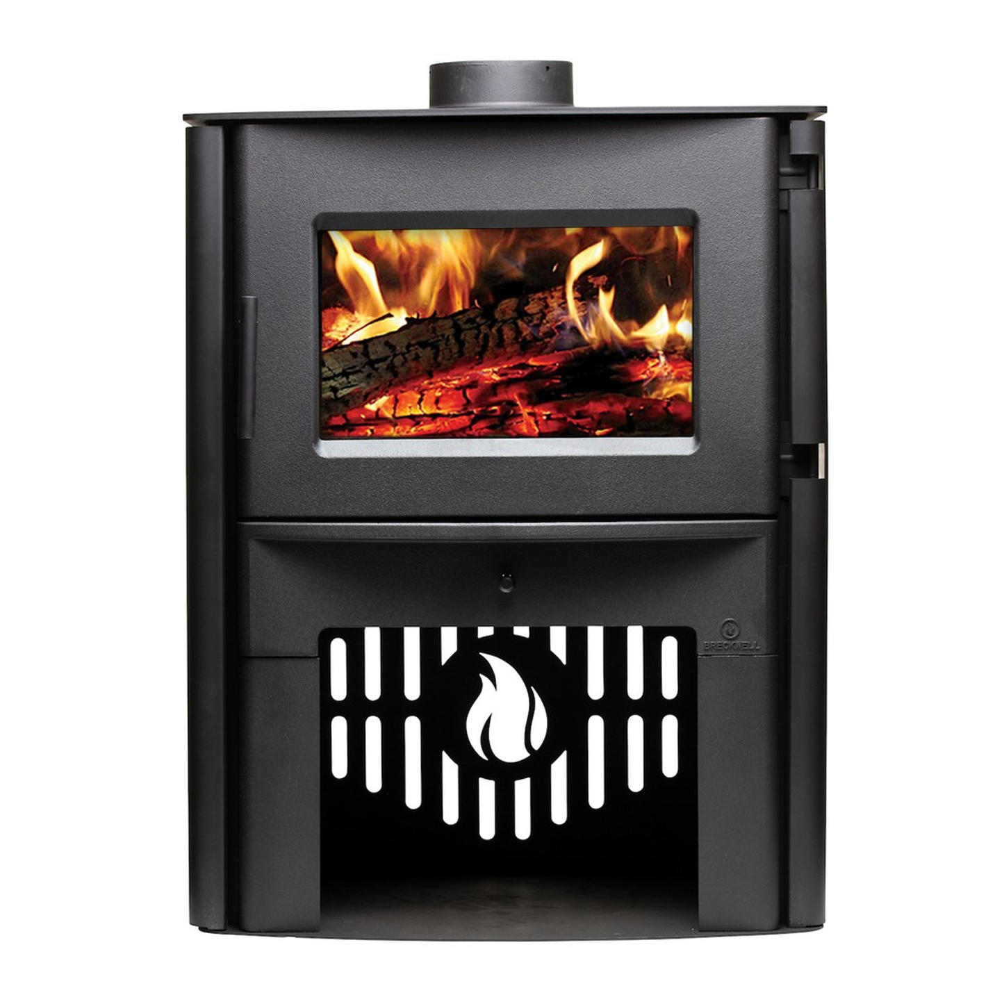 Breckwell SW2.5 27" Black Finish Freestanding Wood Burning Large Stove on Pedestal