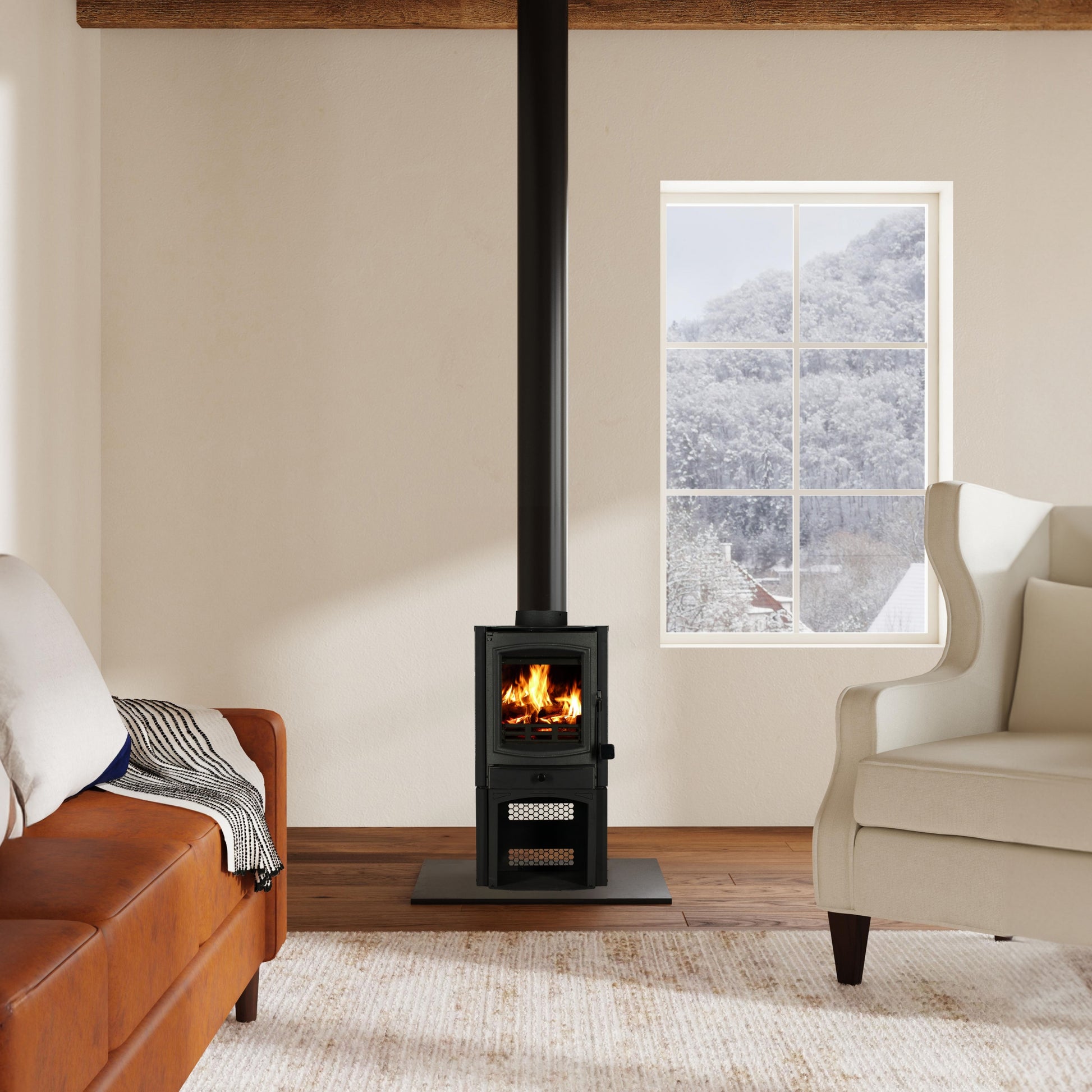 Breckwell SW500 16" Black Freestanding Wood Burning Stove