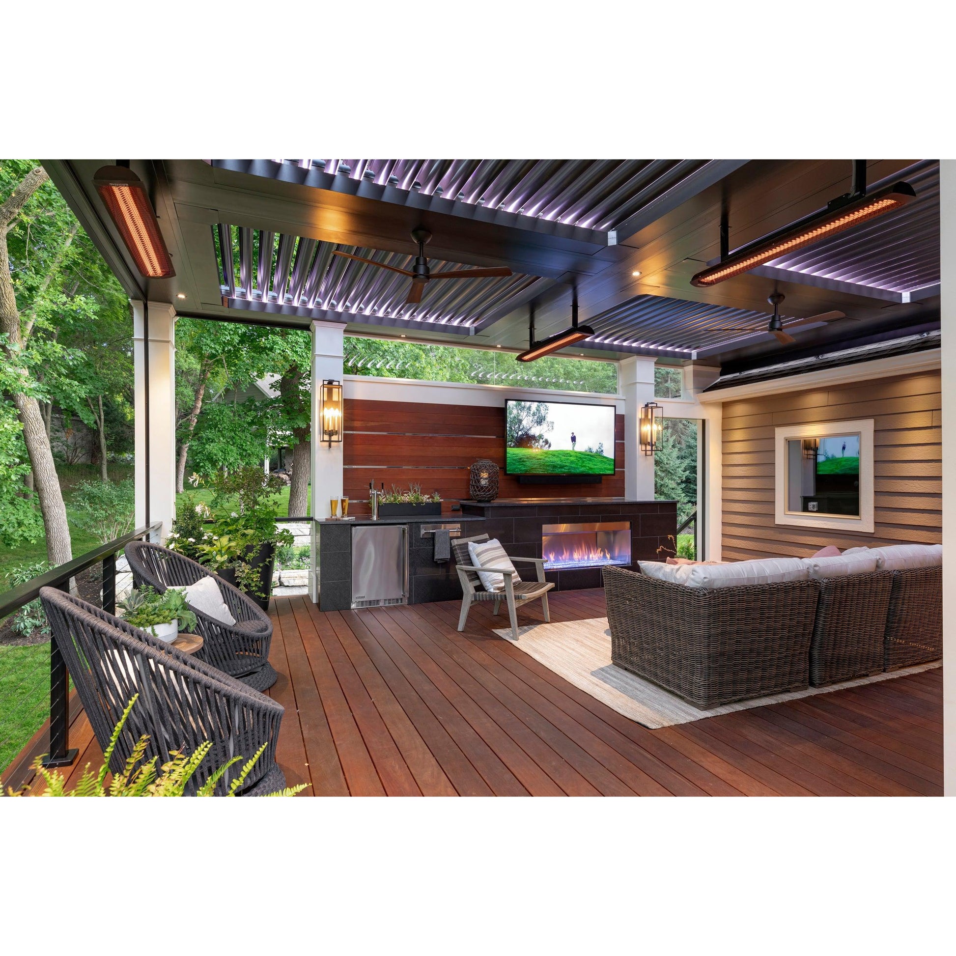 Bromic Heating Tungsten Smart-Heat 56" 6000 Watt 277V Black Electric Patio Heater