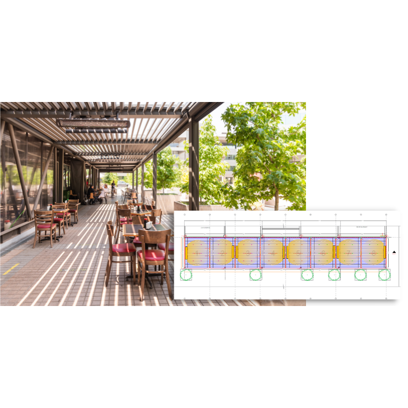 Bromic Heating Tungsten Smart-Heat 56" 6000 Watt 277V White Electric Patio Heater