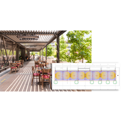 Bromic Heating Tungsten Smart-Heat 56" 6000 Watt 277V White Electric Patio Heater