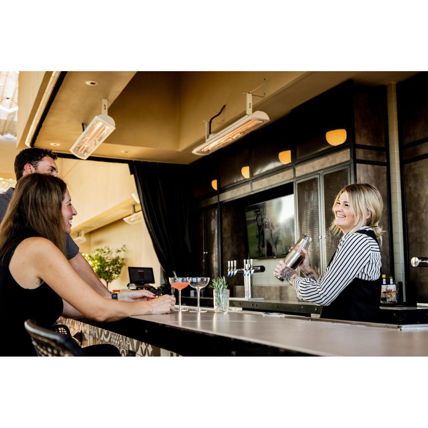 Bromic Heating Tungsten Smart-Heat 56" 6000 Watt 277V White Electric Patio Heater