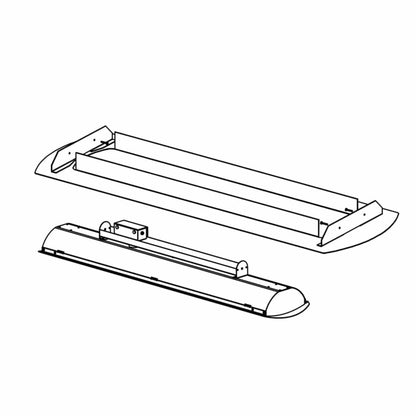 Bromic Heating White Ceiling Recess Kit for Tungsten Smart-Heat 3000W and 6000W Electric Heaters