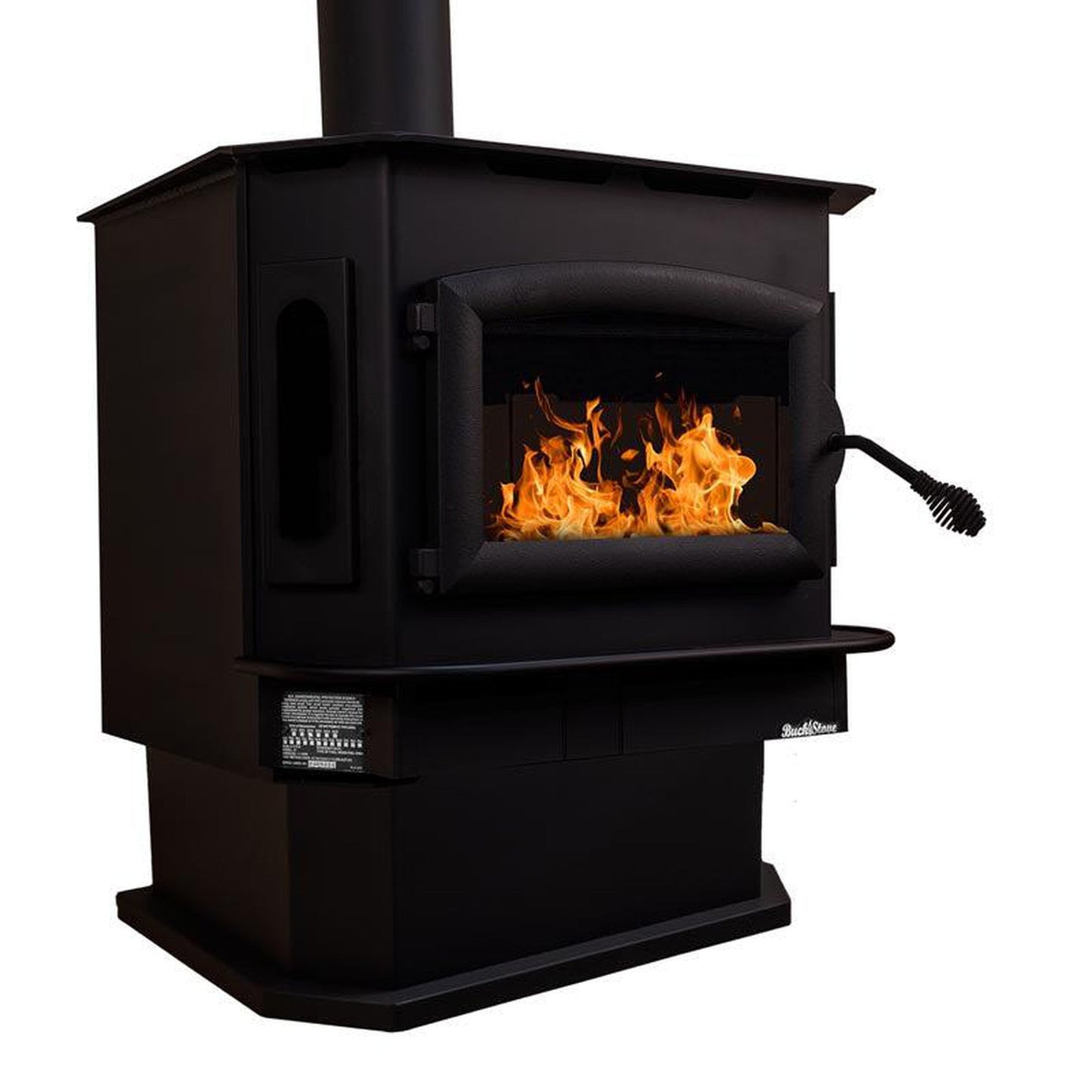 Buck Stove Bay Series Model 81 Non-Catalytic and Blower Assembly Standard Wood Burning Stove With Black Door Finish