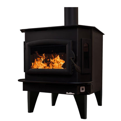 Buck Stove Bay Series Model 81 Non-Catalytic and Blower Assembly Standard Wood Burning Stove With Black Door Finish