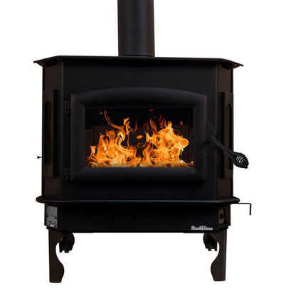 Buck Stove Bay Series Model 81 Non-Catalytic and Blower Assembly Standard Wood Burning Stove With Black Door Finish