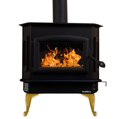 Buck Stove Bay Series Model 81 Non-Catalytic and Blower Assembly Standard Wood Burning Stove With Black Door Finish