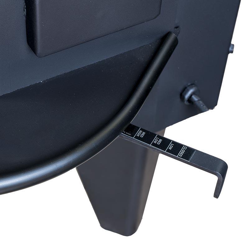 Buck Stove Bay Series Model 81 Non-Catalytic and Blower Assembly Standard Wood Burning Stove With Gold Door Finish