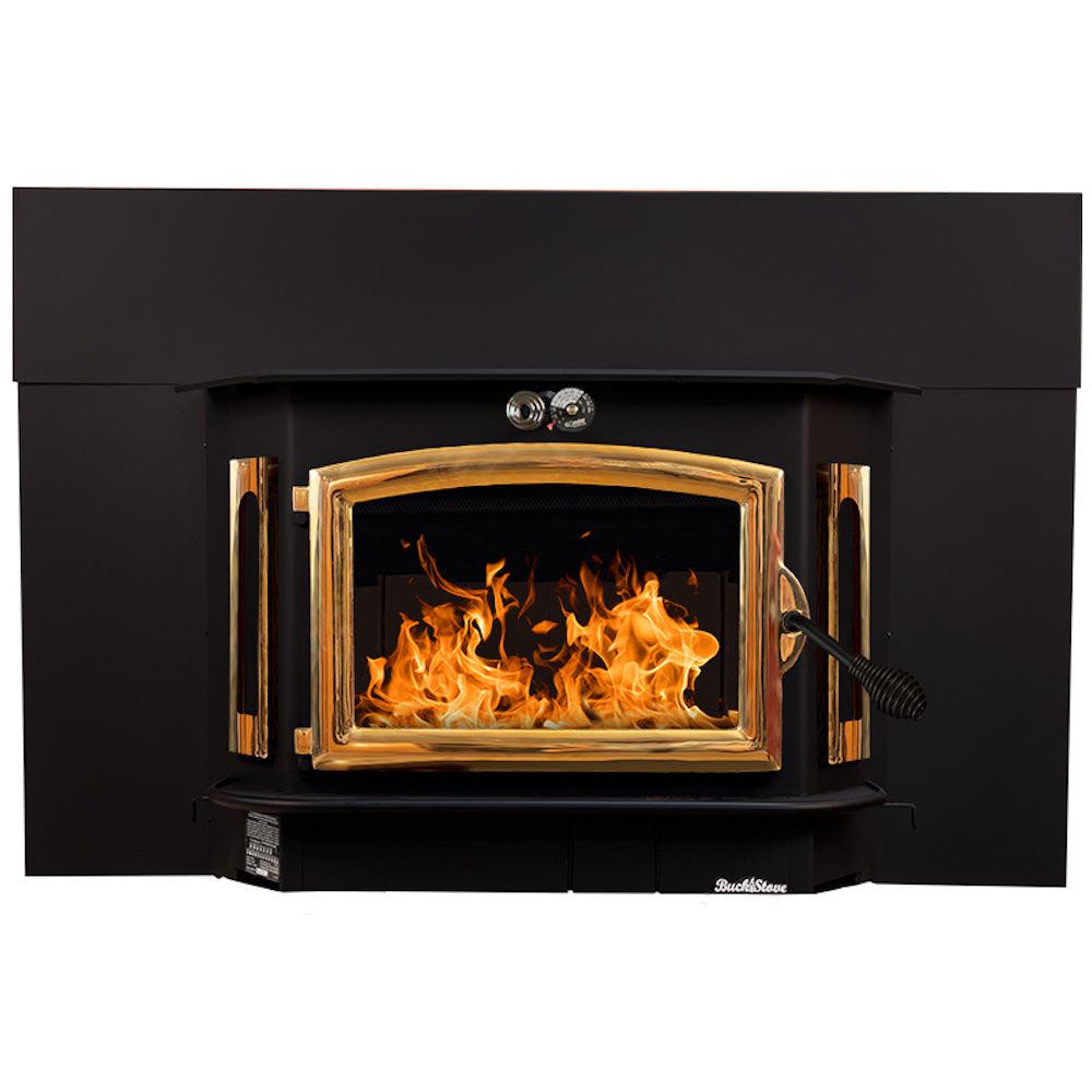 Buck Stove Bay Series Model 91 Catalytic Wood Burning Stove With Gold Door Finish