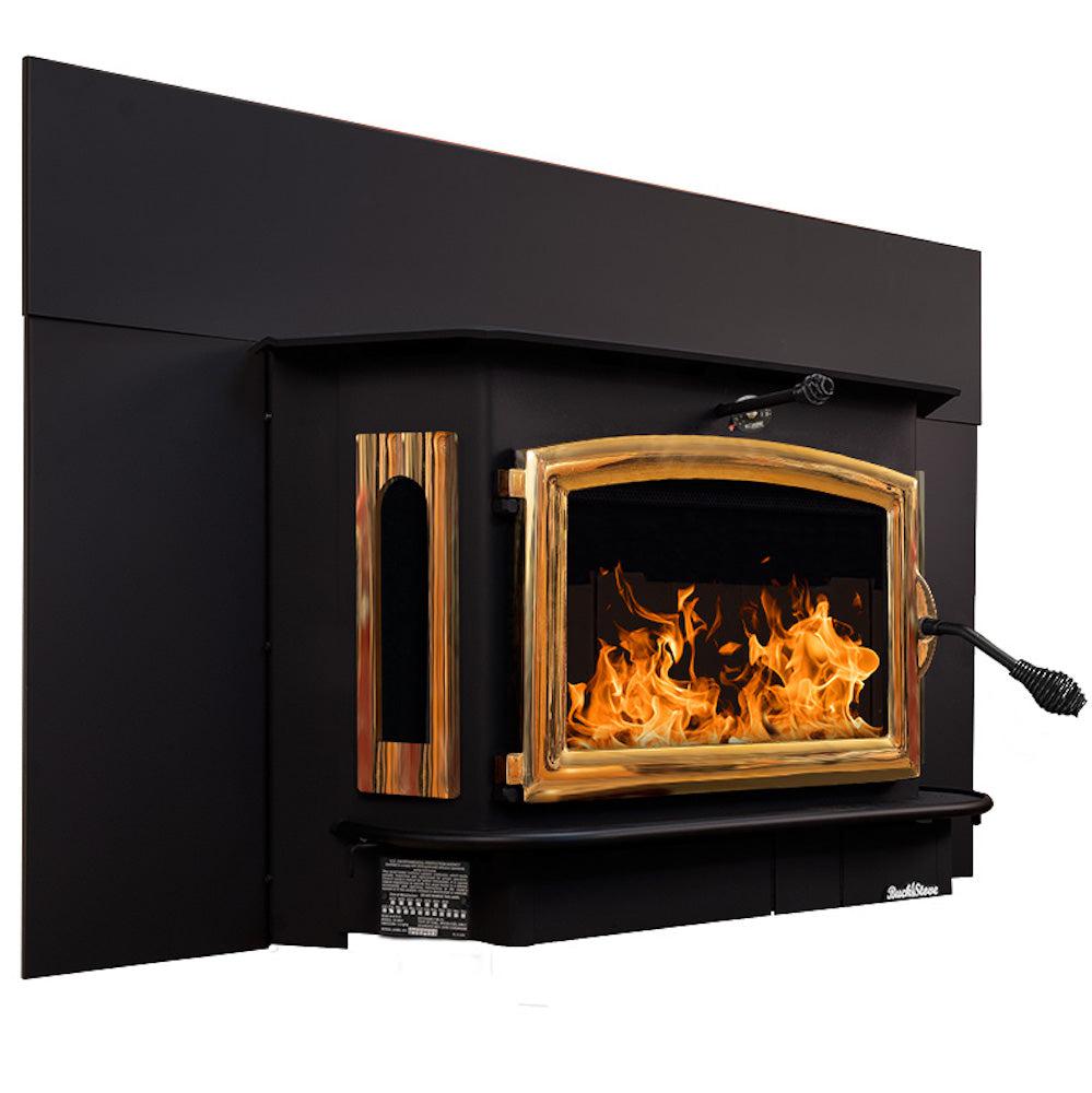 Buck Stove Bay Series Model 91 Catalytic Wood Burning Stove With Gold Door Finish