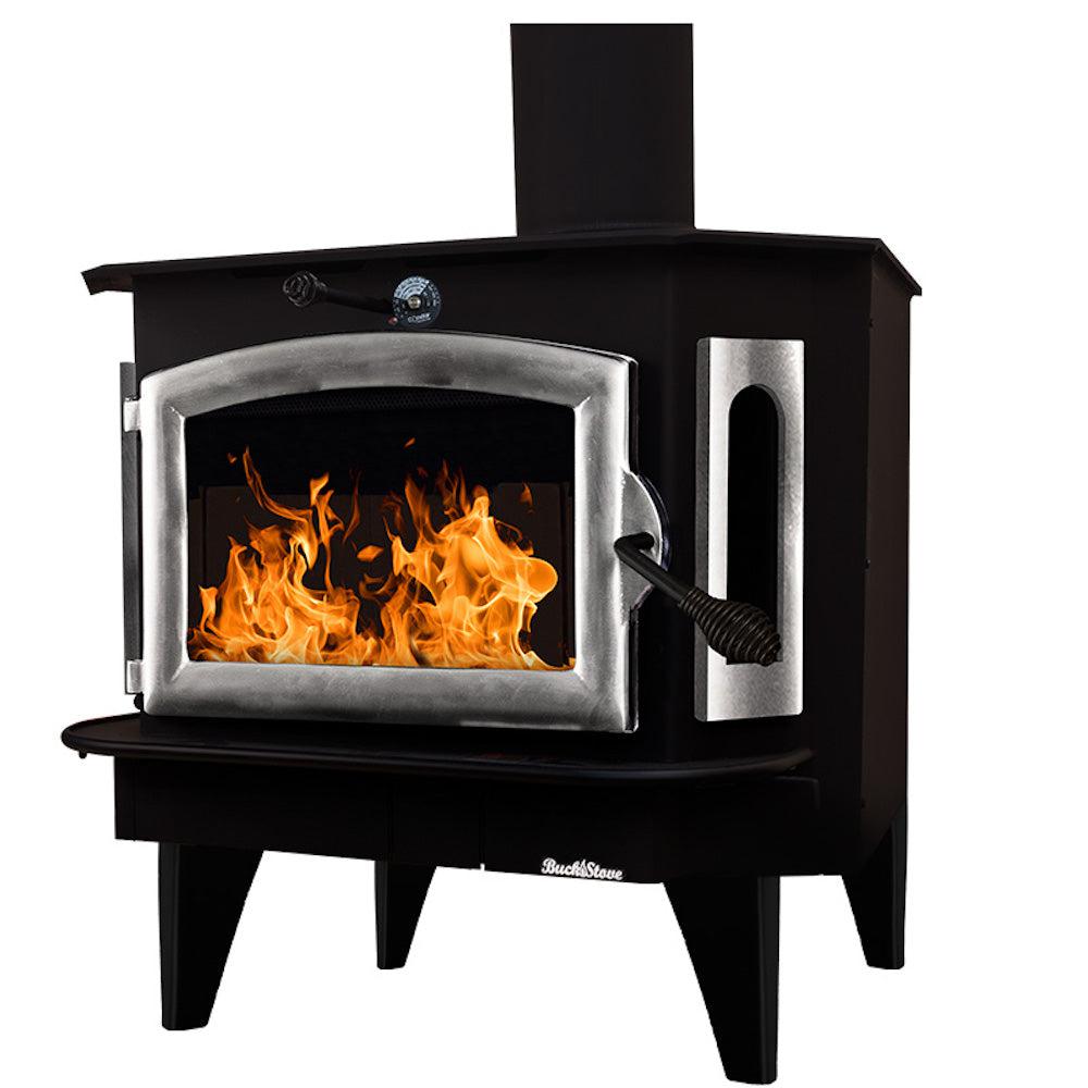 Buck Stove Bay Series Model 91 Catalytic Wood Burning Stove With Pewter Door Finish