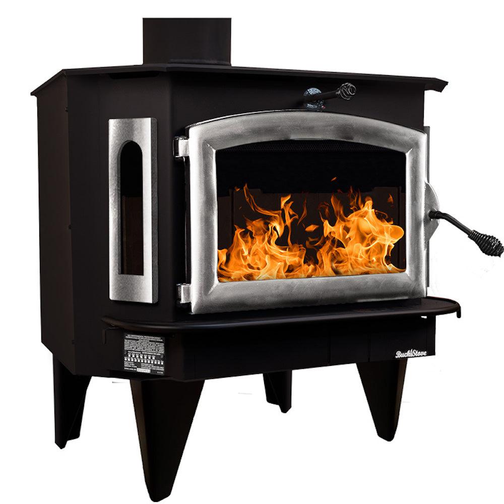 Buck Stove Bay Series Model 91 Catalytic Wood Burning Stove With Pewter Door Finish