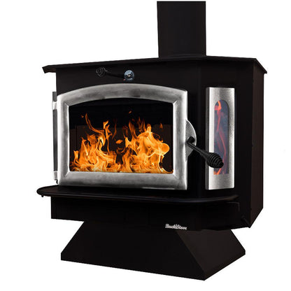 Buck Stove Bay Series Model 91 Catalytic Wood Burning Stove With Pewter Door Finish