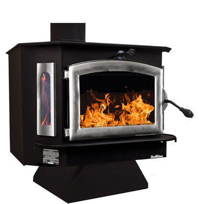 Buck Stove Bay Series Model 91 Catalytic Wood Burning Stove With Pewter Door Finish