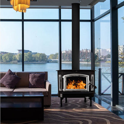 Buck Stove Bay Series Model 91 Catalytic Wood Burning Stove With Pewter Door Finish