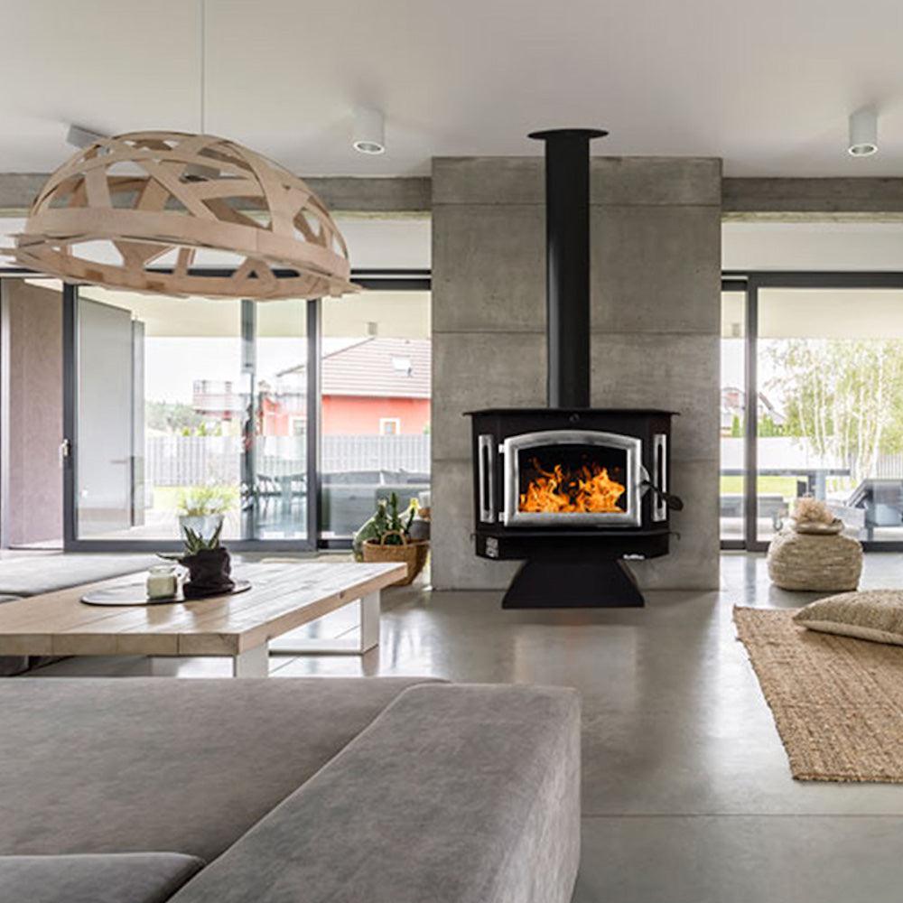 Buck Stove Bay Series Model 91 Catalytic Wood Burning Stove With Pewter Door Finish