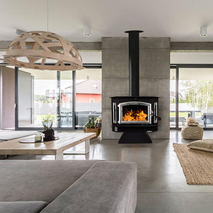 Buck Stove Bay Series Model 91 Catalytic Wood Burning Stove With Pewter Door Finish