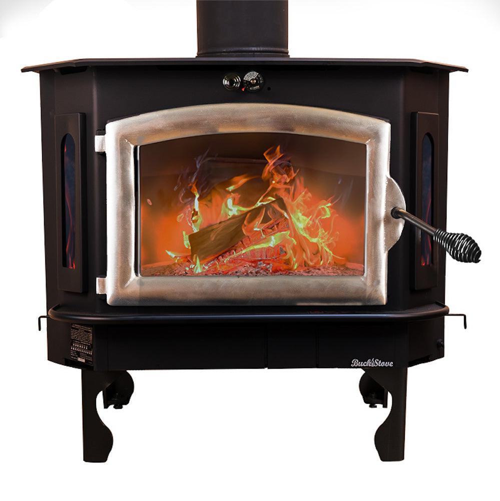Buck Stove Bay Series Model 91 Catalytic Wood Burning Stove With Pewter Door Finish