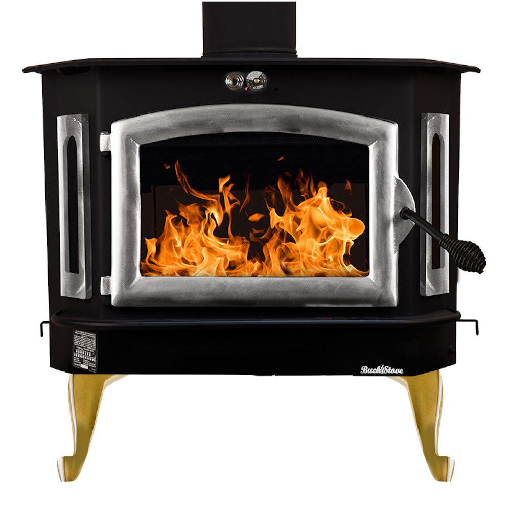 Buck Stove Bay Series Model 91 Catalytic Wood Burning Stove With Pewter Door Finish