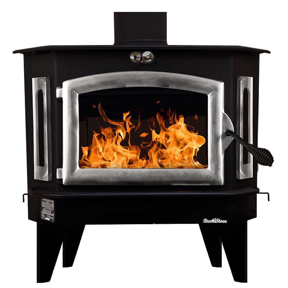 Buck Stove Bay Series Model 91 Catalytic Wood Burning Stove With Pewter Door Finish