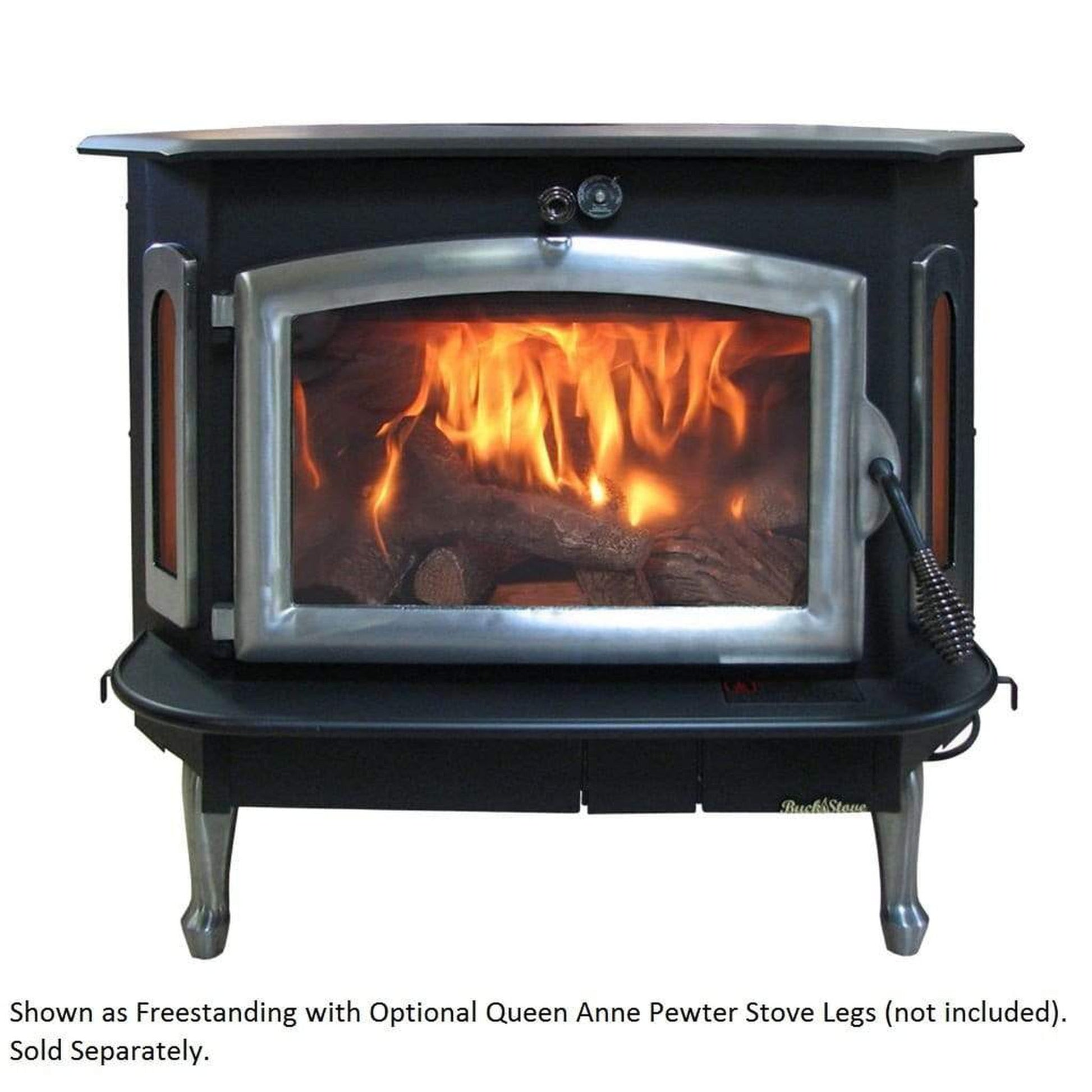 Buck Stove Bay Series Model 91 Catalytic Wood Burning Stove With Pewter Door Finish