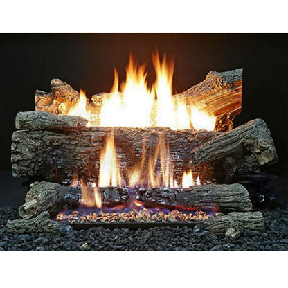 Buck Stove EmberVision EV100 Ceramic Oak Vent Free Deluxe Liquid Propane Log Set
