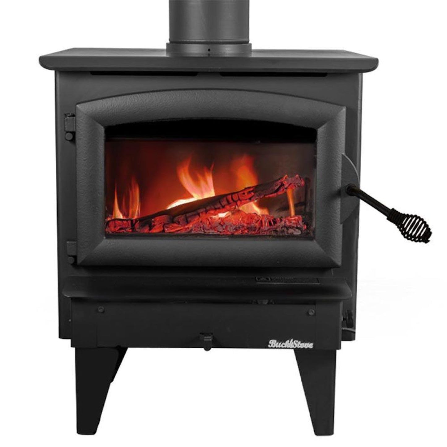 Buck Stove Model 21 Non-Catalytic and Blower Assembly Standard Wood Burning Stove With Black Door Finish