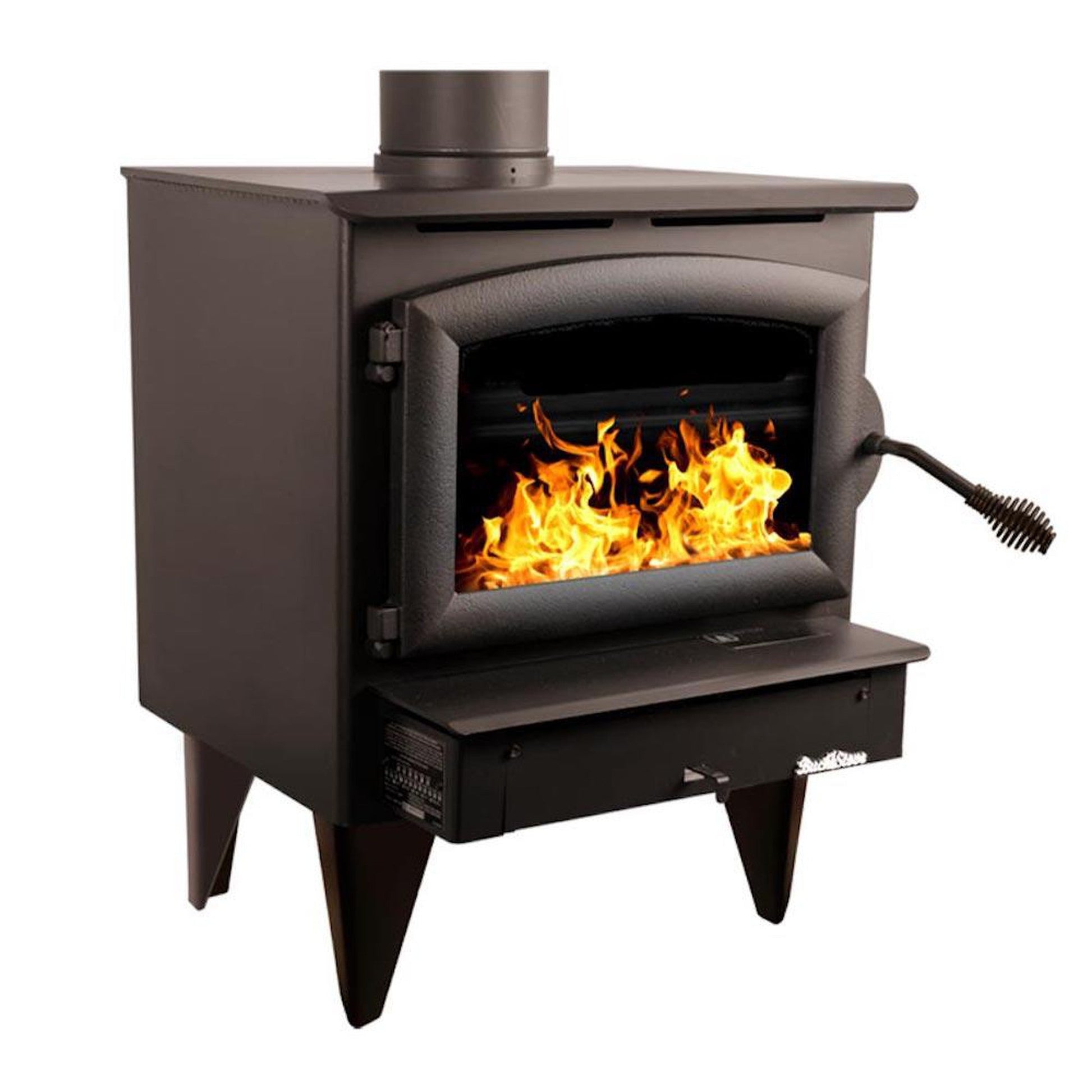 Buck Stove Model 21 Non-Catalytic and Blower Assembly Standard Wood Burning Stove With Black Door Finish