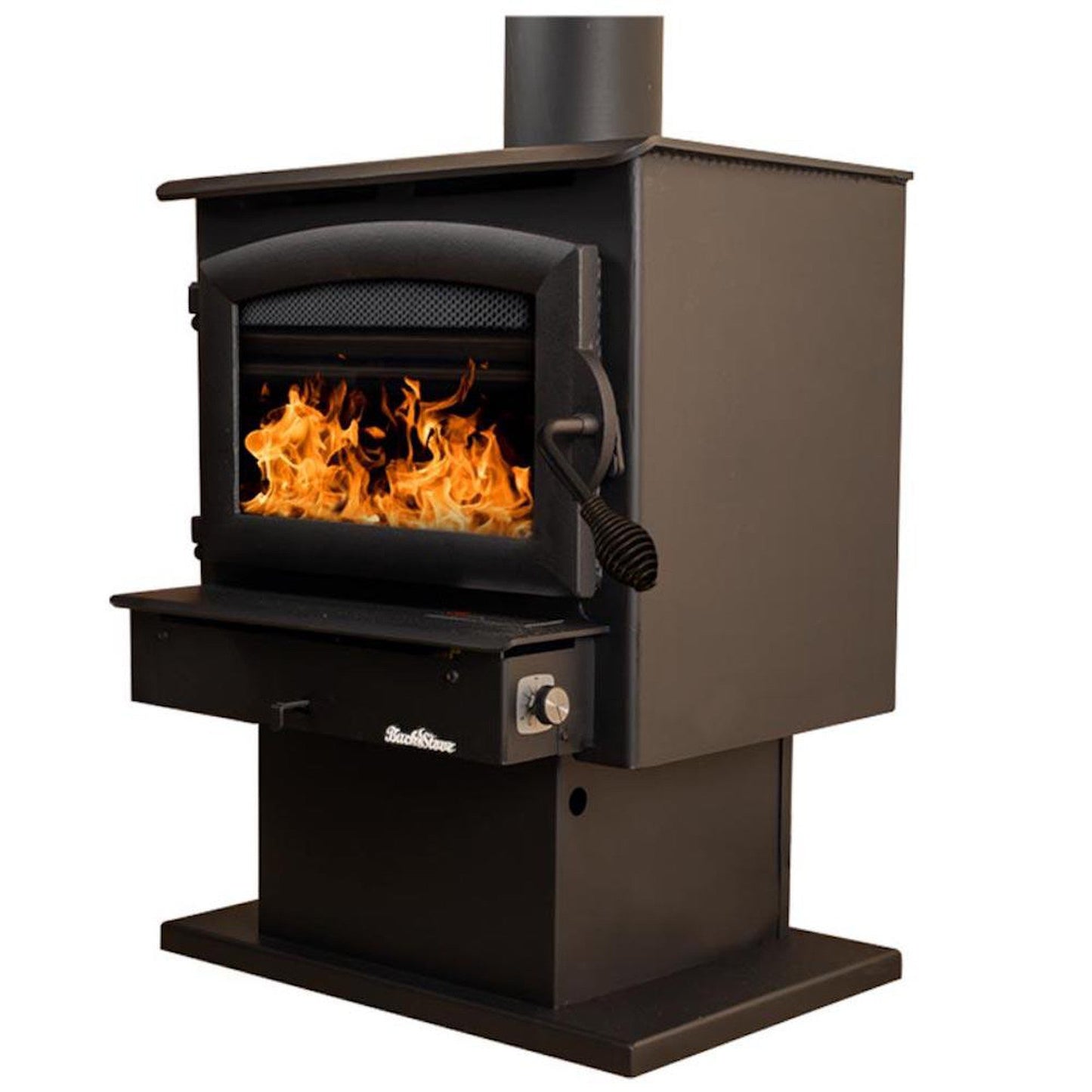 Buck Stove Model 21 Non-Catalytic and Blower Assembly Standard Wood Burning Stove With Black Door Finish