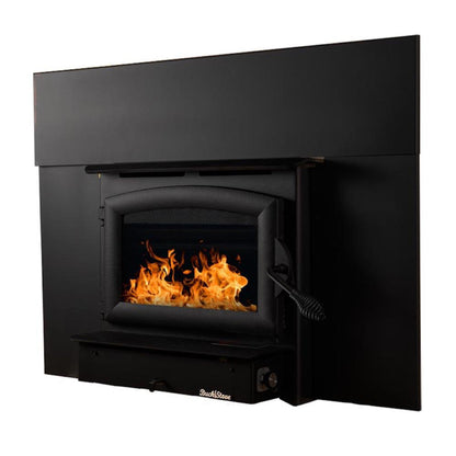 Buck Stove Model 21 Non-Catalytic and Blower Assembly Standard Wood Burning Stove With Black Door Finish