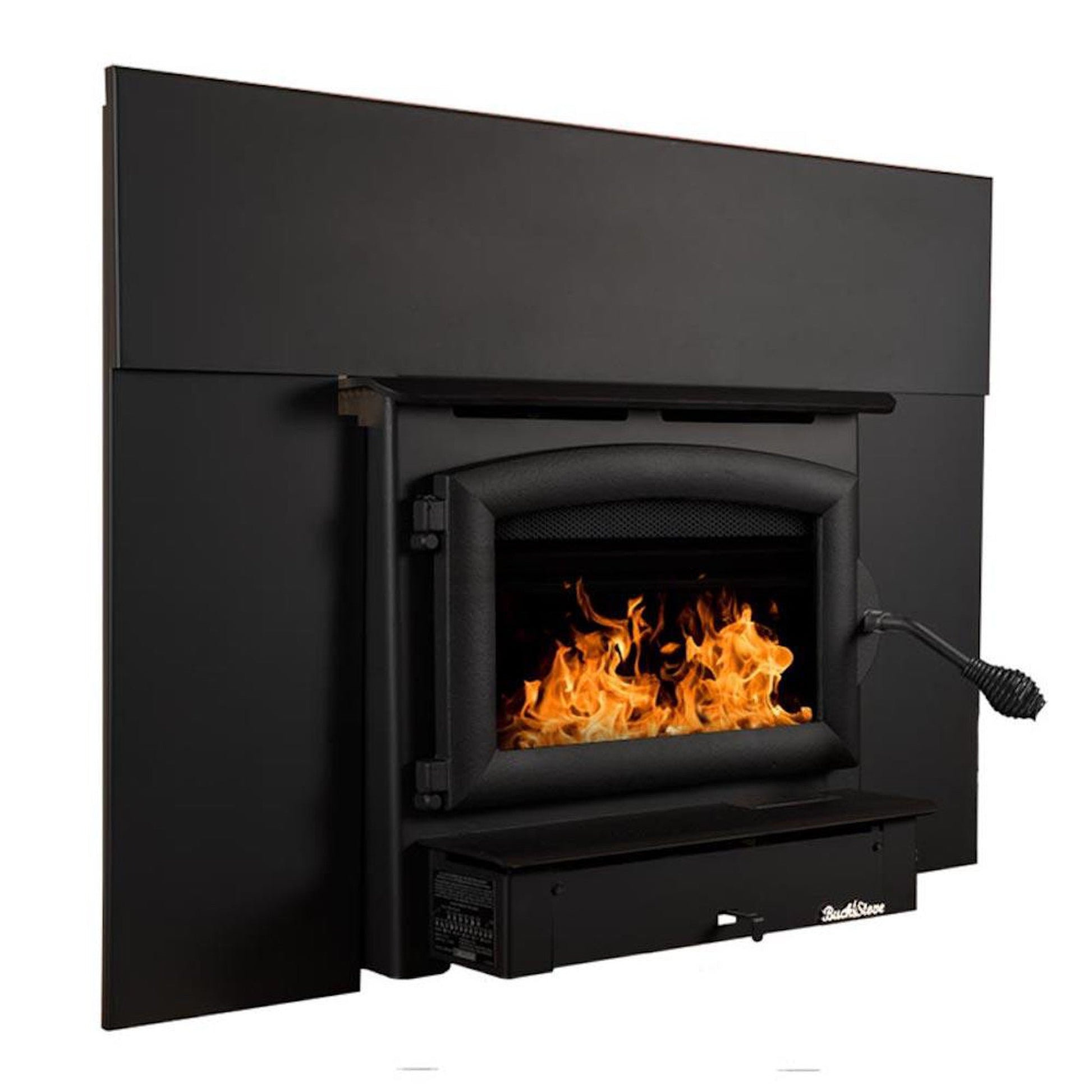 Buck Stove Model 21 Non-Catalytic and Blower Assembly Standard Wood Burning Stove With Black Door Finish