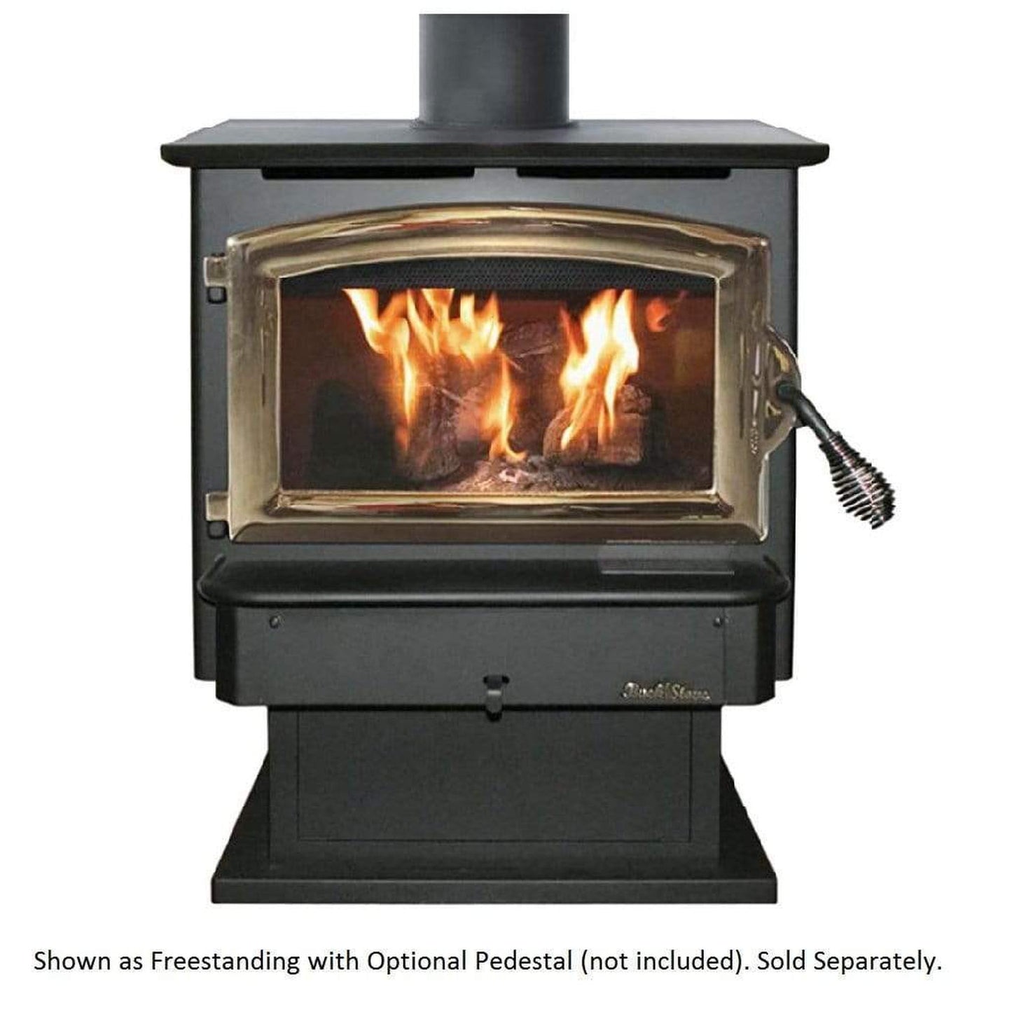 Buck Stove Model 21 Non-Catalytic and Blower Assembly Standard Wood Burning Stove With Black Door Finish