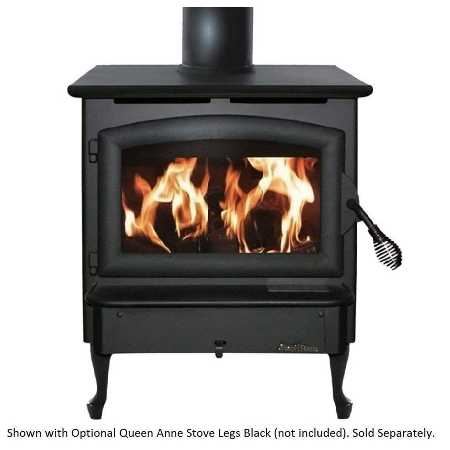 Buck Stove Model 21 Non-Catalytic and Blower Assembly Standard Wood Burning Stove With Black Door Finish