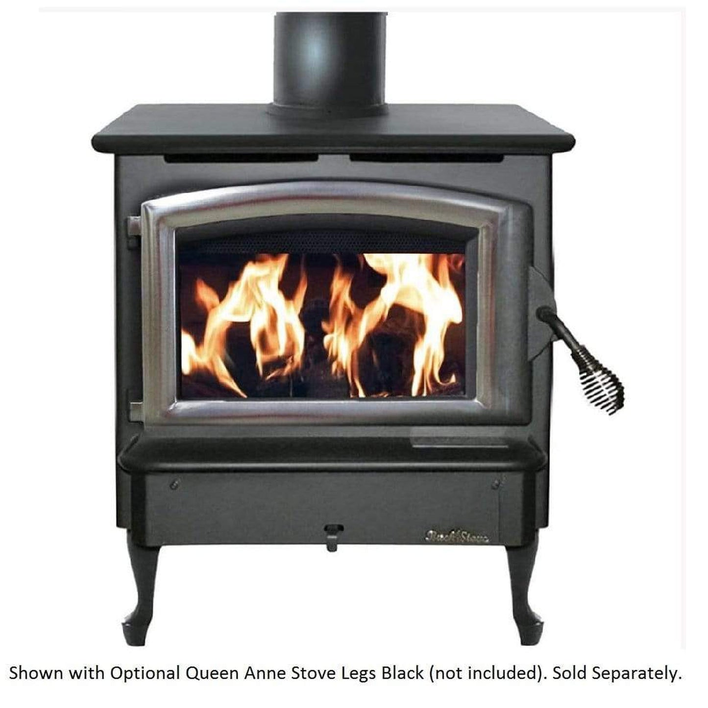 Buck Stove Model 21 Non-Catalytic and Blower Assembly Standard Wood Burning Stove With Black Door Finish