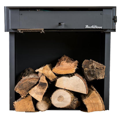 Buck Stove Model 21 Non-Catalytic and Blower Assembly Standard Wood Burning Stove With Gold Door Finish