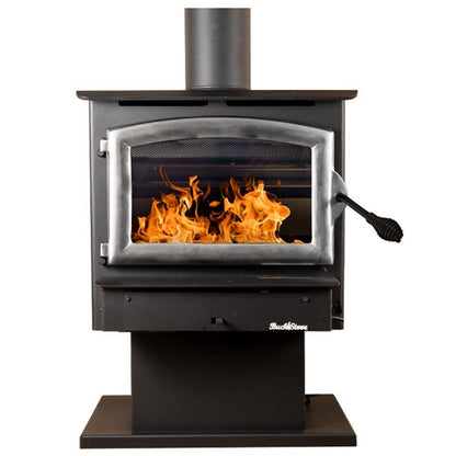 Buck Stove Model 21 Non-Catalytic and Blower Assembly Standard Wood Burning Stove With Pewter Door Finish