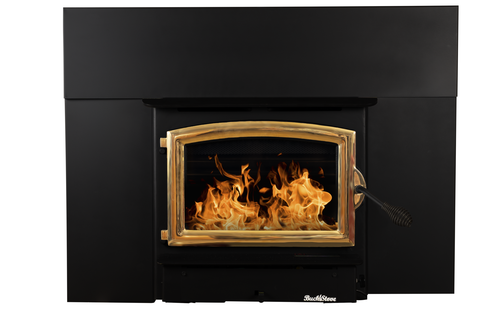 Buck Stove Model 21ZC Zero Clearance Non-Catalytic Wood Burning Stove With Gold Door Finish