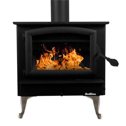 Buck Stove Model 74 Non-Catalytic and Blower Assembly Standard Wood Burning Stove With Black Door Finish