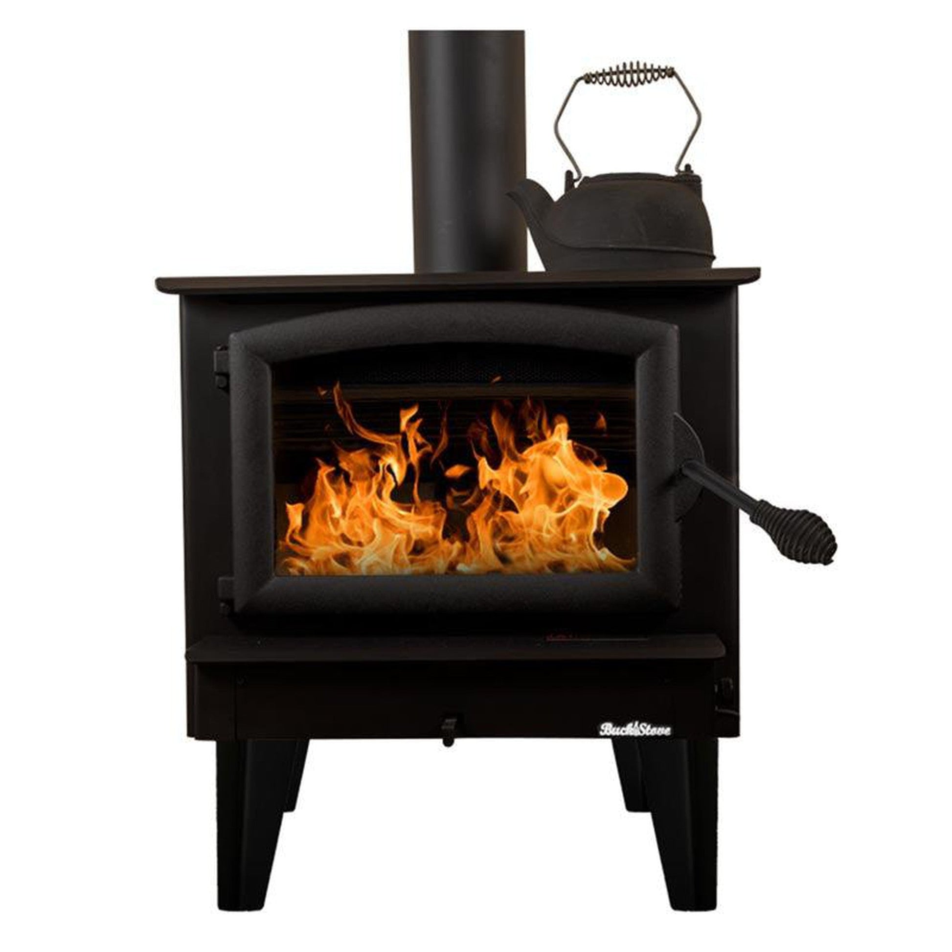 Buck Stove Model 74 Non-Catalytic and Blower Assembly Standard Wood Burning Stove With Black Door Finish