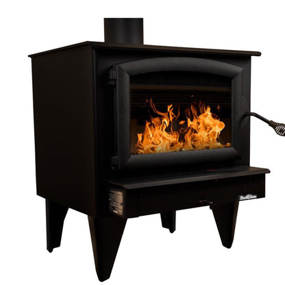 Buck Stove Model 74 Non-Catalytic and Blower Assembly Standard Wood Burning Stove With Black Door Finish