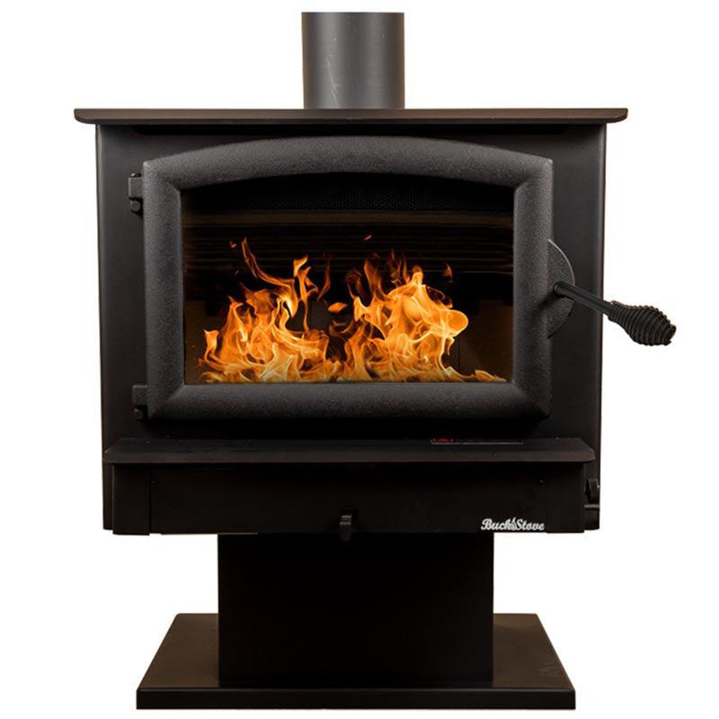 Buck Stove Model 74 Non-Catalytic and Blower Assembly Standard Wood Burning Stove With Black Door Finish