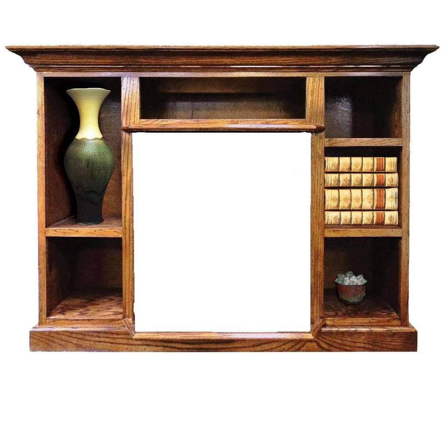 Buck Stove Prestige Bookcase Mantel Accessory Dark Oak Finish for Model 1127 and 1110 Gas Stove