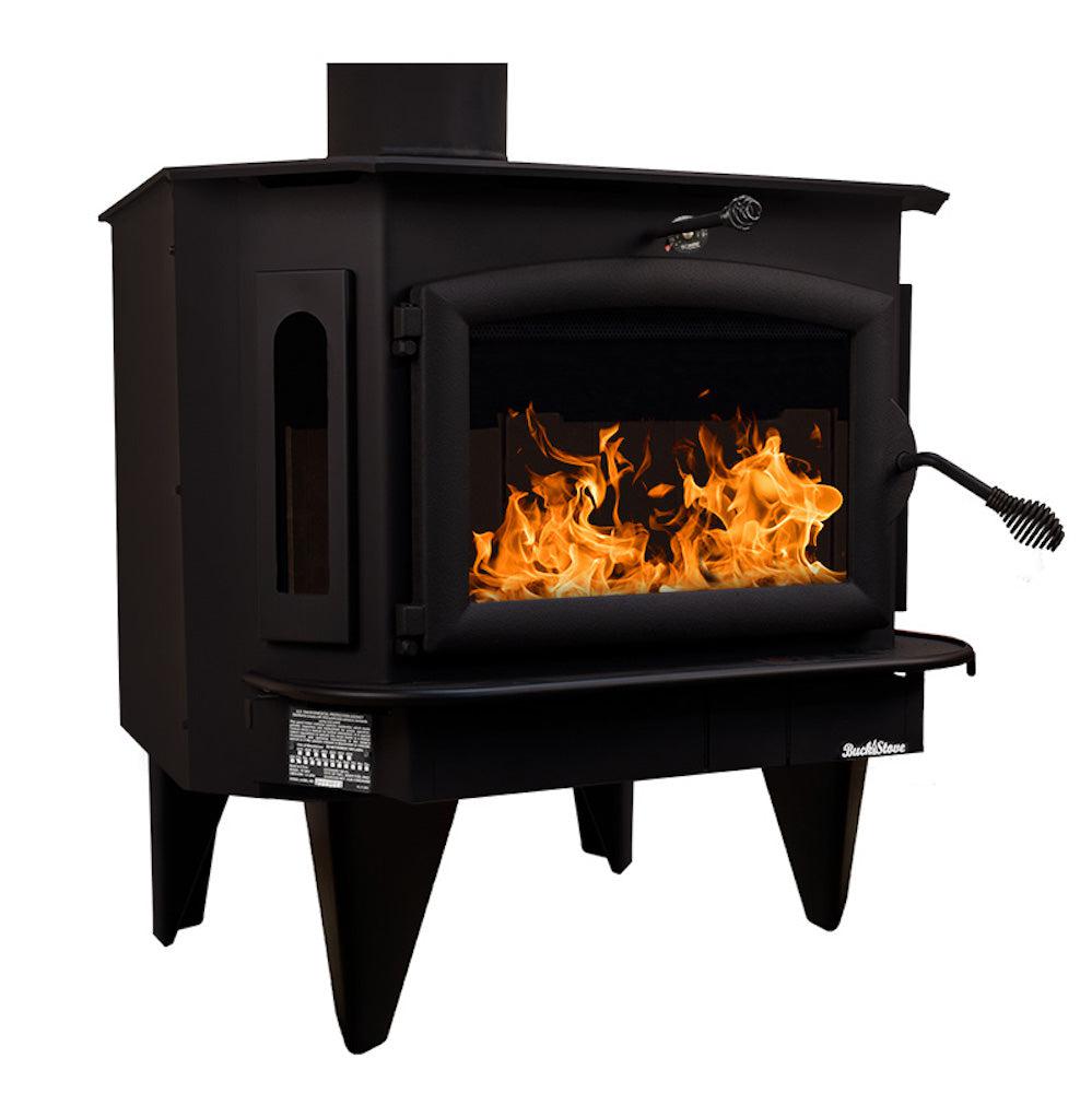 Buck Stove Bay Series Model 91 Catalytic Wood Burning Stove With Black Door Finish