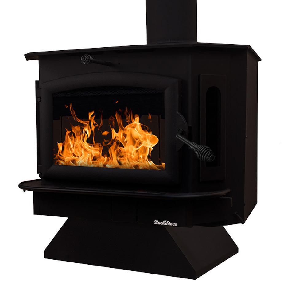 Buck Stove Bay Series Model 91 Catalytic Wood Burning Stove With Black Door Finish