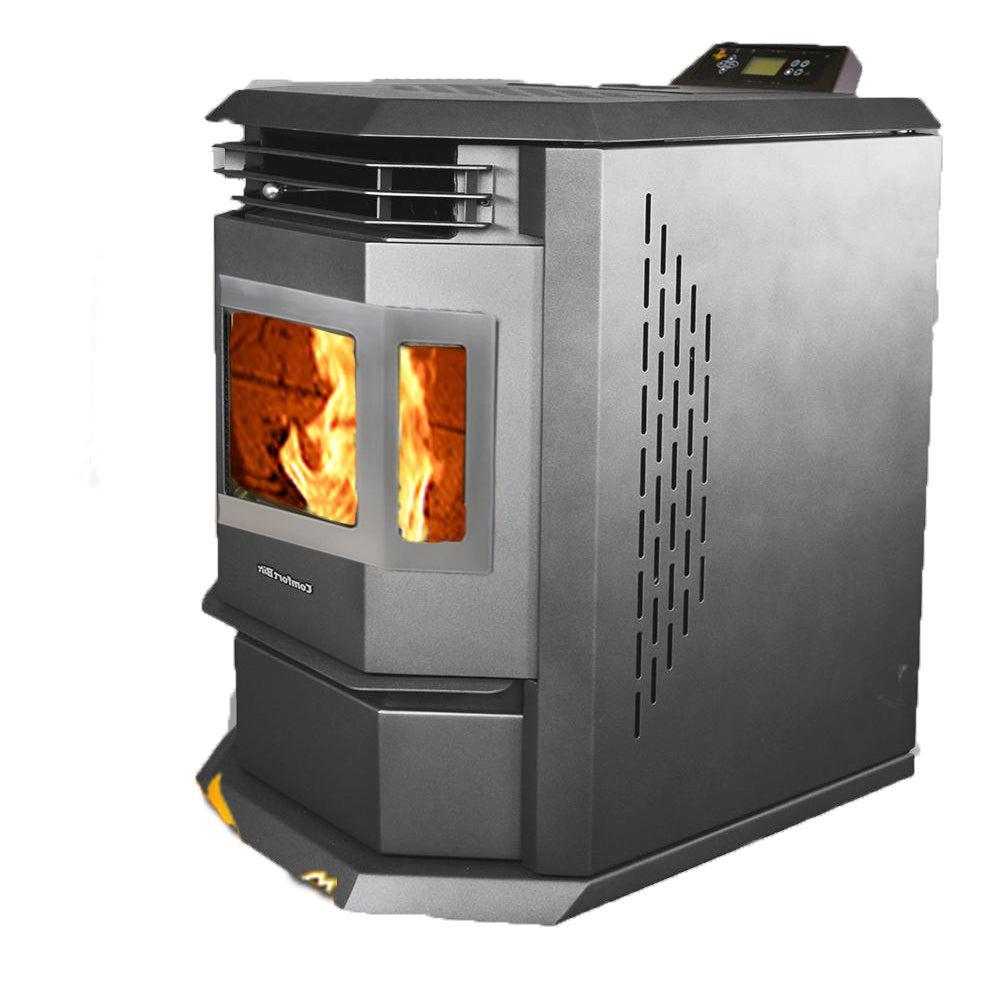 ComfortBilt HP22 24" Black Wood Pellet Stove With Stainless Steel Trim